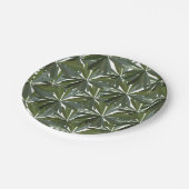 Groen Bladeren Patroon Papieren Bordje (Gekanteld)