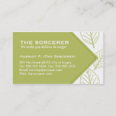 Groen bladeren Patroonprofessioneel Visitekaartje (Achterkant)