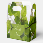 Groen Bladeren Trouwtafel Favoriet Doos Wit Print Bedankdoosjes (Geopend)