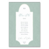 Groen Bladeren Trouwtafel Nummer Kaart (Achterkant)