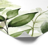 Groen Bladgroen Bruiloft Goud Welkomstbord Poster (Hoek)