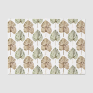 Groen Bladpatroon 2 Tissuepapier