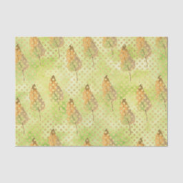 Groen Bladpatroon 9 Tissuepapier