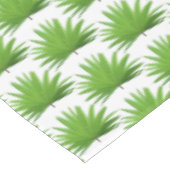 Groen bladpatroon met palm op wit tafelkleed (Gekanteld)