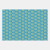 Groen Blauw 18e verjaardag Inpakpapier Vel (Voorkant 2)