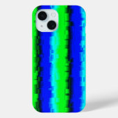 Groen blauw abstract 3D regenboogpatroon Case-Mate iPhone Case (Achterkant)