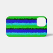 Groen blauw abstract 3D regenboogpatroon iPhone Hoesje (Achterkant horizontaal)