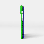 Groen blauw abstract 3D regenboogpatroon iPhone Hoesje (Linkerkant)