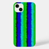 Groen blauw abstract 3D regenboogpatroon iPhone Hoesje (Achterkant)