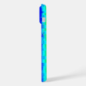 Groen blauw abstract 3D regenboogpatroon iPhone Hoesje (Linkerkant)