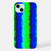 Groen blauw abstract 3D regenboogpatroon iPhone Hoesje (Achterkant)