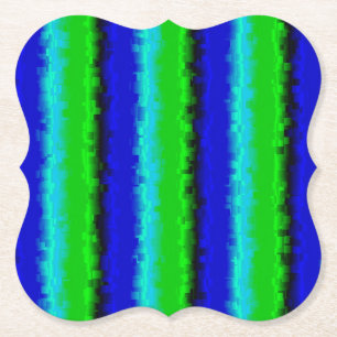 Groen blauw abstract 3D regenboogpatroon Kartonnen Onderzetters