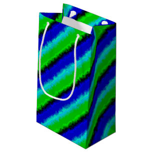 Groen blauw abstract 3D regenboogpatroon Klein Cadeauzakje