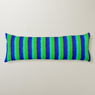 Groen blauw abstract 3D regenboogpatroon Lichaamskussen