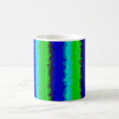 Groen blauw abstract 3D regenboogpatroon Magische Mok (Center)