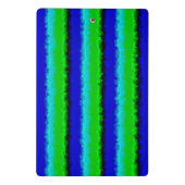 Groen blauw abstract 3D regenboogpatroon Mini Klembord (Achterkant)