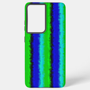 Groen blauw abstract 3D regenboogpatroon Samsung Galaxy Hoesje
