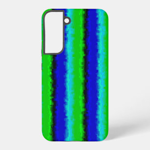 Groen blauw abstract 3D regenboogpatroon Samsung Galaxy Hoesje