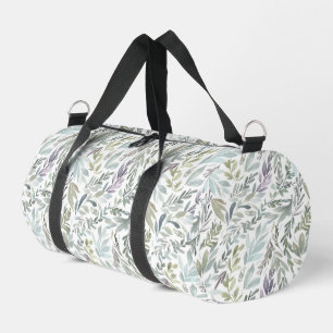 Groen Blauw Botanisch Aquarel Plunjezak