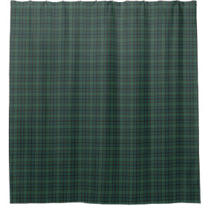 Groen Blauw Bourgondië Tartan Schotse Ruit Badgord Douchegordijn