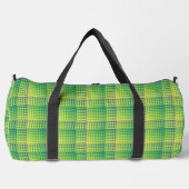 Groen Blauw Dambord Abstract Patroon Groot Plunjezak (Voorkant)