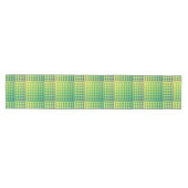 Groen Blauw Dambord Abstract Patroon Medium Tafelloper (Horizontaal)