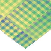Groen Blauw Dambord Abstract Patroon Medium Tafelloper (Hoek)