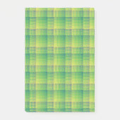 Groen Blauw Dambord Abstract Patroon Post-it® Notes (Voorkant)