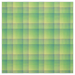 Groen Blauw Dambord Abstract Patroon Stof