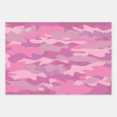 Groen blauw en roze patroon van camouflage in het  inpakpapier vel (Voorkant 3)