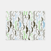 Groen, blauw en zwart ontwerp fleece deken (Voorkant (Horizontaal))