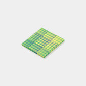 Groen Blauw Geel Geruit Patchwork Patroon Post-it® Notes (Schuin)