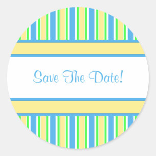 Groen Blauw & Geel Gestreepte Stickers