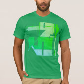 Groen Blauw Geometrische Abstracte Zuidwest Art Lo T-shirt (Voorkant)