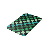 Groen blauw geruit Gingham patroon Badmat (Gekanteld)