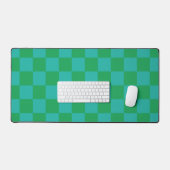Groen blauw geruit Gingham patroon Bureaumat (Keyboard & Muis)