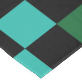 Groen blauw geruit Gingham patroon Tafelkleed (Gekanteld)