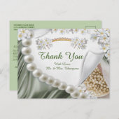 Groen, blauw, goud, ivoren zijde en zijkant Y Brie Briefkaart (Voorkant / Achterkant)