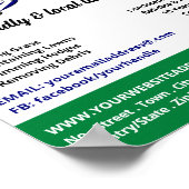 Groen & Blauw grasmaaier, grasmaaier Poster (Hoek)