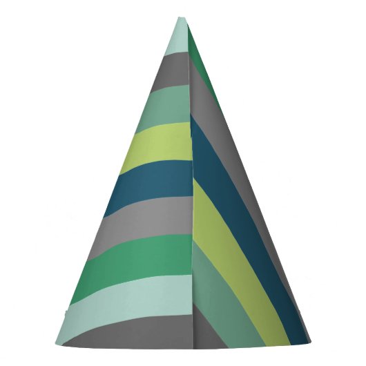 Groen blauw grijs gekleurde stripper feesthoedjes (Achterkant)