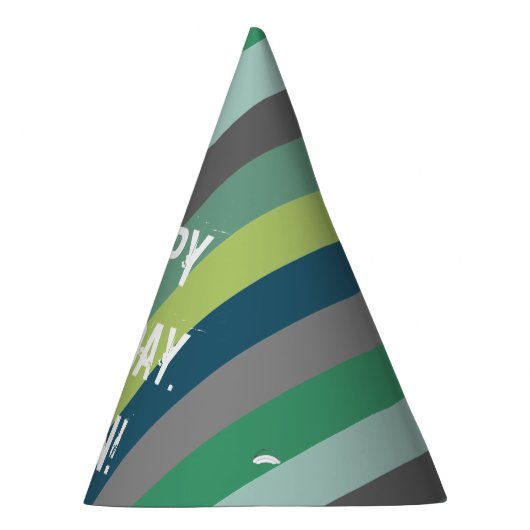 Groen blauw grijs gekleurde stripper feesthoedjes (Rechts)