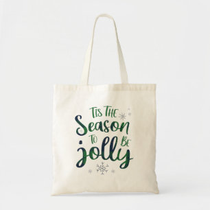 Groen blauw Lumberjack Patroon Dit is het seizoen  Tote Bag