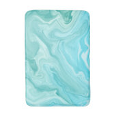 Groen & Blauw Marmeren Werveltje Abstracte Ocean B Badmat (Voorkant Verticaal)