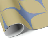 Groen Blauw Mid Century Modern Elegant Boho Cadeaupapier (Rol Hoek)