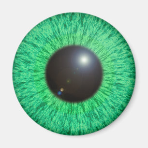 Groen blauw oog met platte magneet