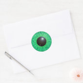 Groen blauw oog met platte Sticker (Envelop)