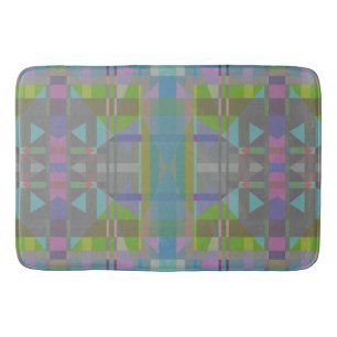 Groen blauw Paars Geometrisch Badmat