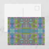 Groen blauw Paars Geometrisch Briefkaart (Voorkant / Achterkant)