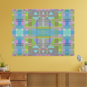 Groen blauw Paars Geometrisch Canvas Afdruk (Insitu (Woonkamer))
