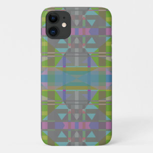 Groen blauw Paars Geometrisch iPhone 11 Hoesje
